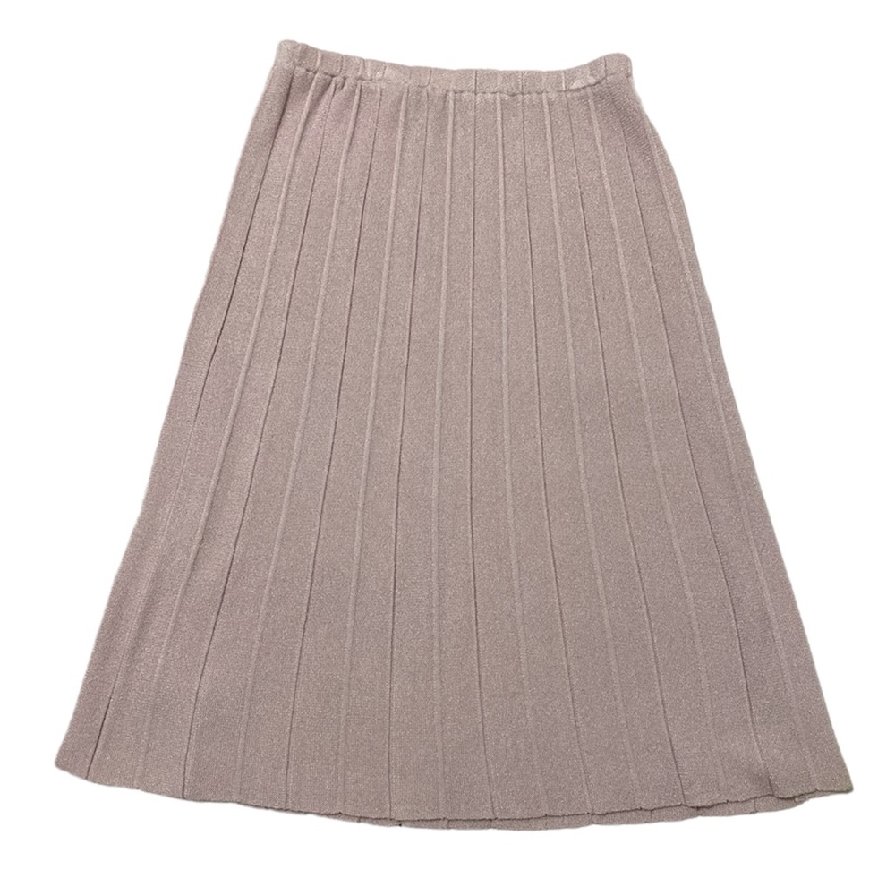 Vintage Philippe Marques light pink knit A-Line midi skirt